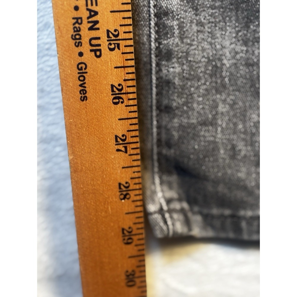 NWT Ashley Mason Premium Jeans Women's Grommets 7/28 Gray High Rise‎ Straight - Picture 10 of 16